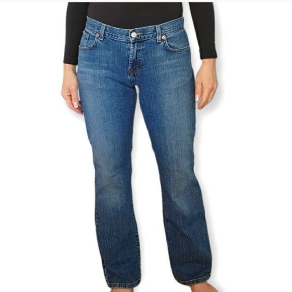 Lucky Brand Vintage Y2K Dungarees "JOSIE" Classic Fit Blue Flare Jeans~sz10 - Picture 3 of 5